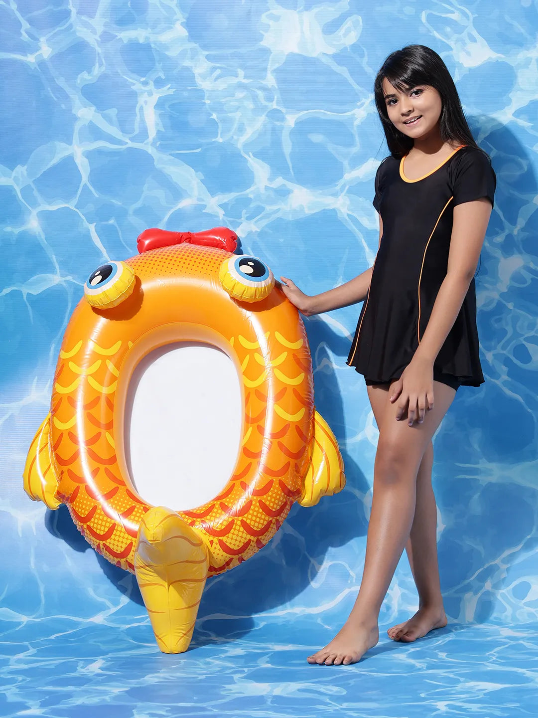Girls' Aqua Arc A-Line Swimdress