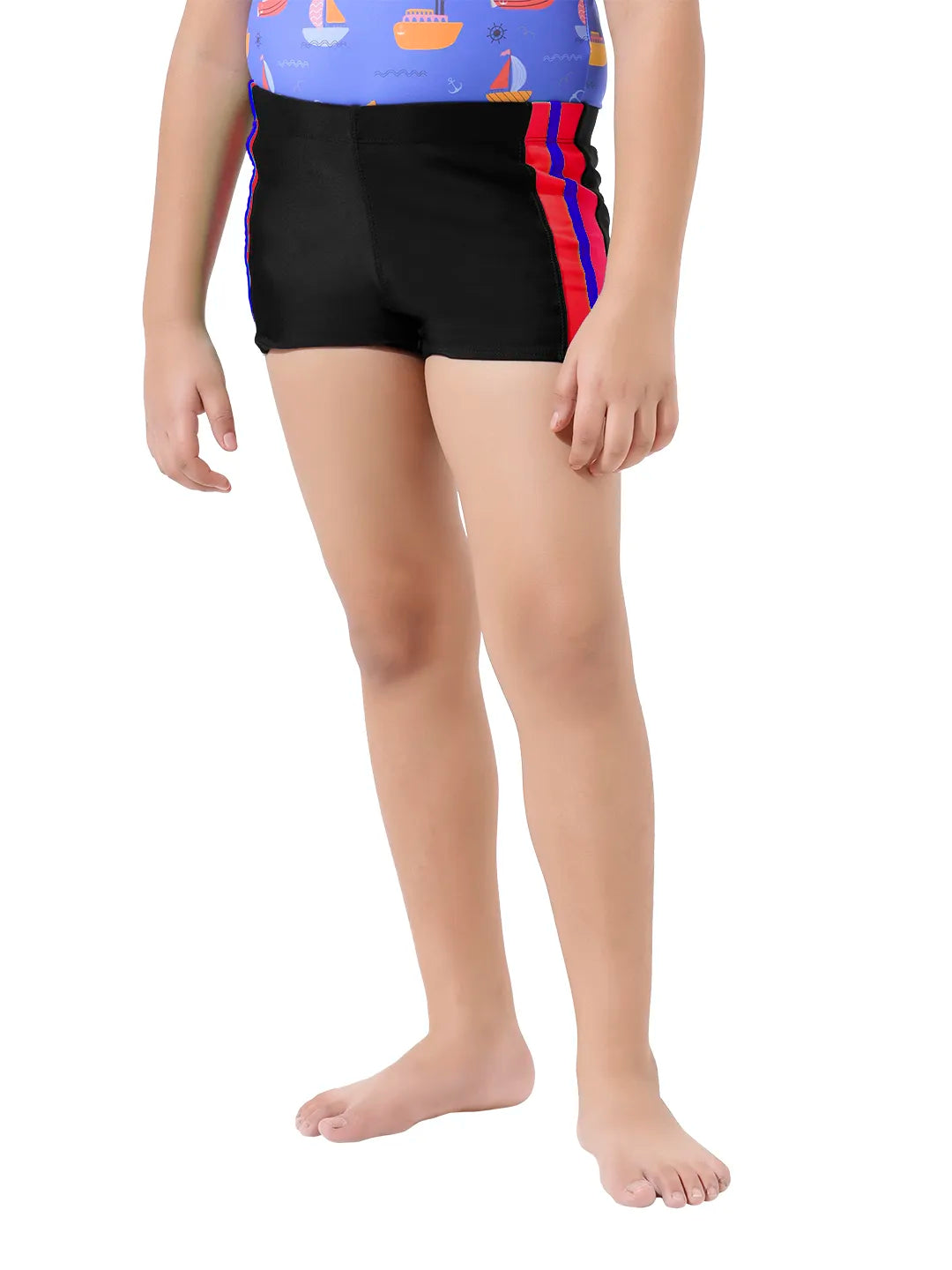 Boys' Stripe Panel Swim Trunks