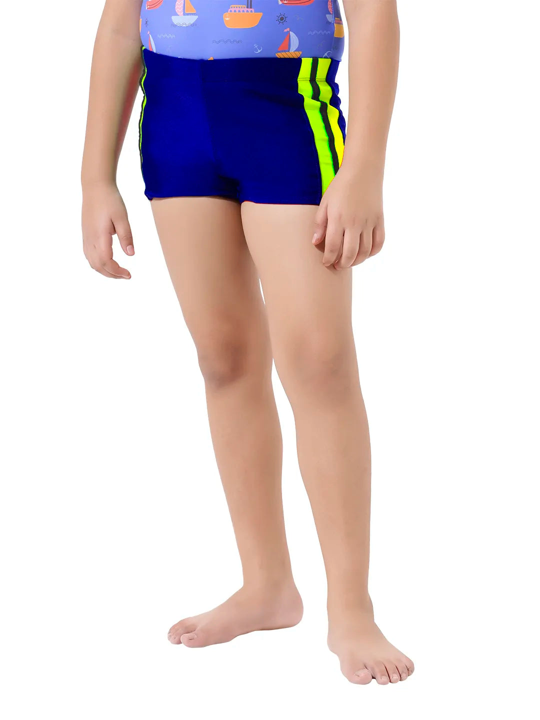 Boys' Stripe Panel Swim Trunks