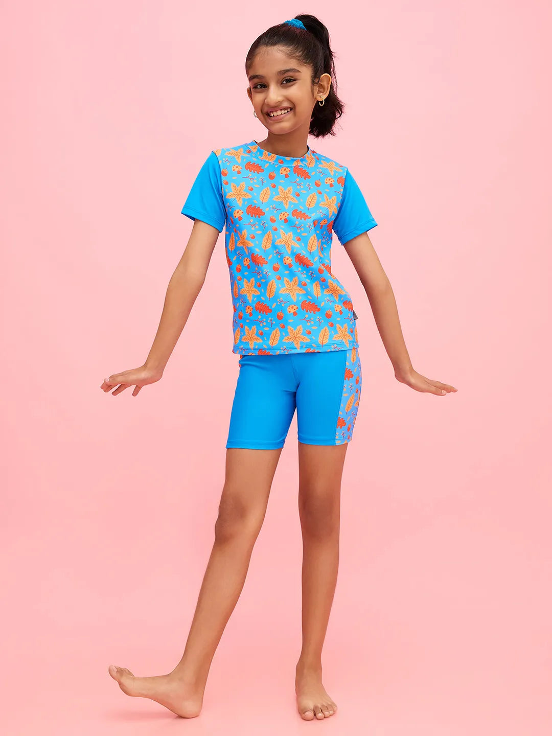 Girls Autumn Printed T-Shirt & Shorts Set