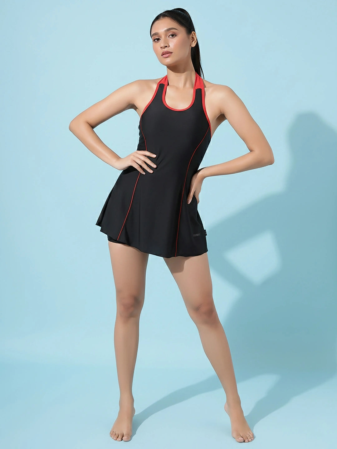 Women's Aqua Accents Halterneck Swimdress