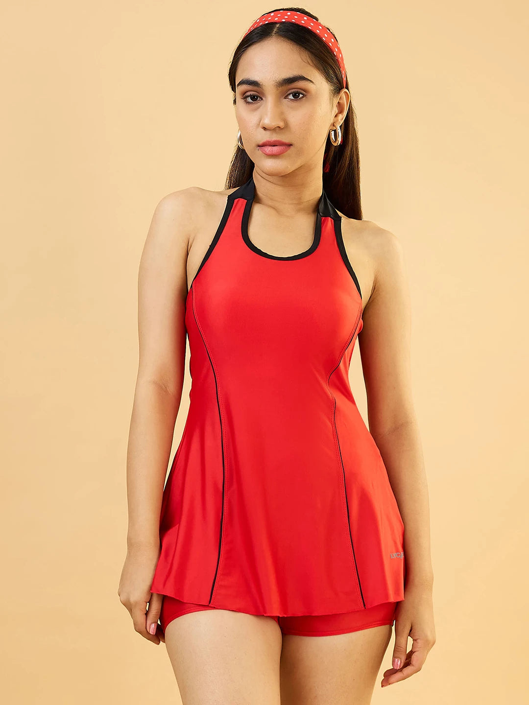 Women's Aqua Accents Halterneck Swimdress