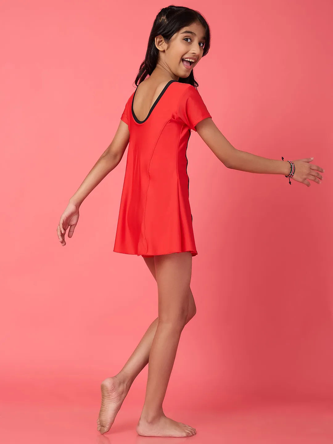 Girls' Aqua Arc A-Line Swimdress