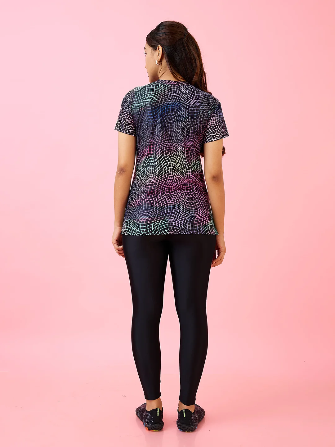 Women's Tidal Waves T-shirt and Tights Swim Set