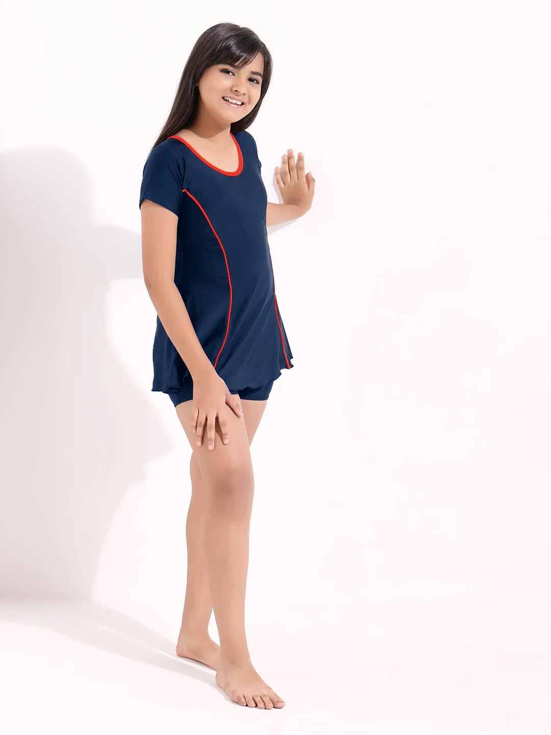 Girls' Aqua Arc A-Line Swimdress