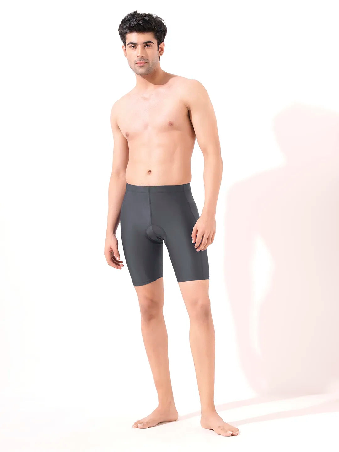 Men's Solid Padded Cycling Shorts