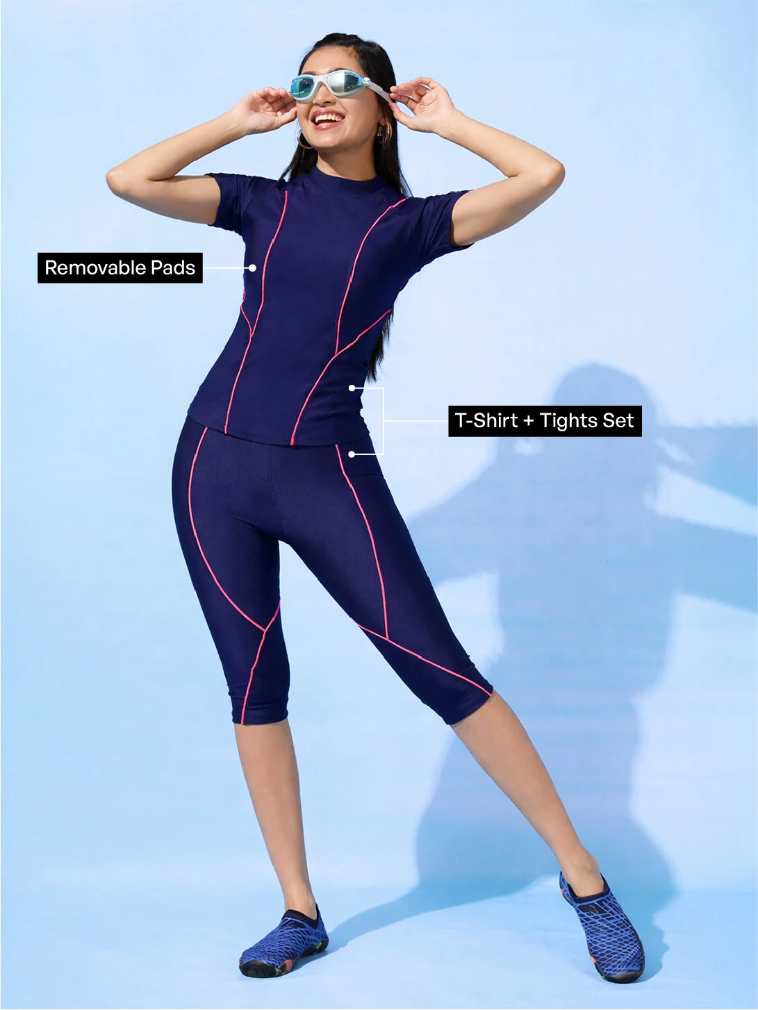 Women's AquaWave T-shirt and Tights Swim Set