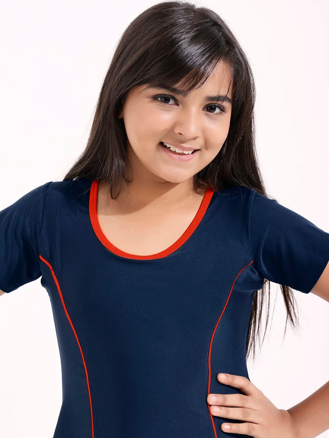 Girls' Aqua Arc A-Line Swimdress