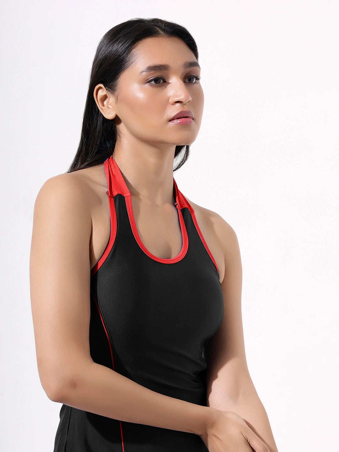 Women's Aqua Accents Halterneck Swimdress