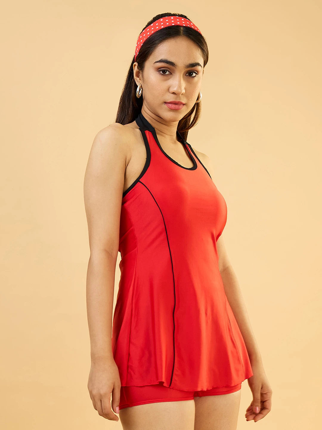 Women's Aqua Accents Halterneck Swimdress