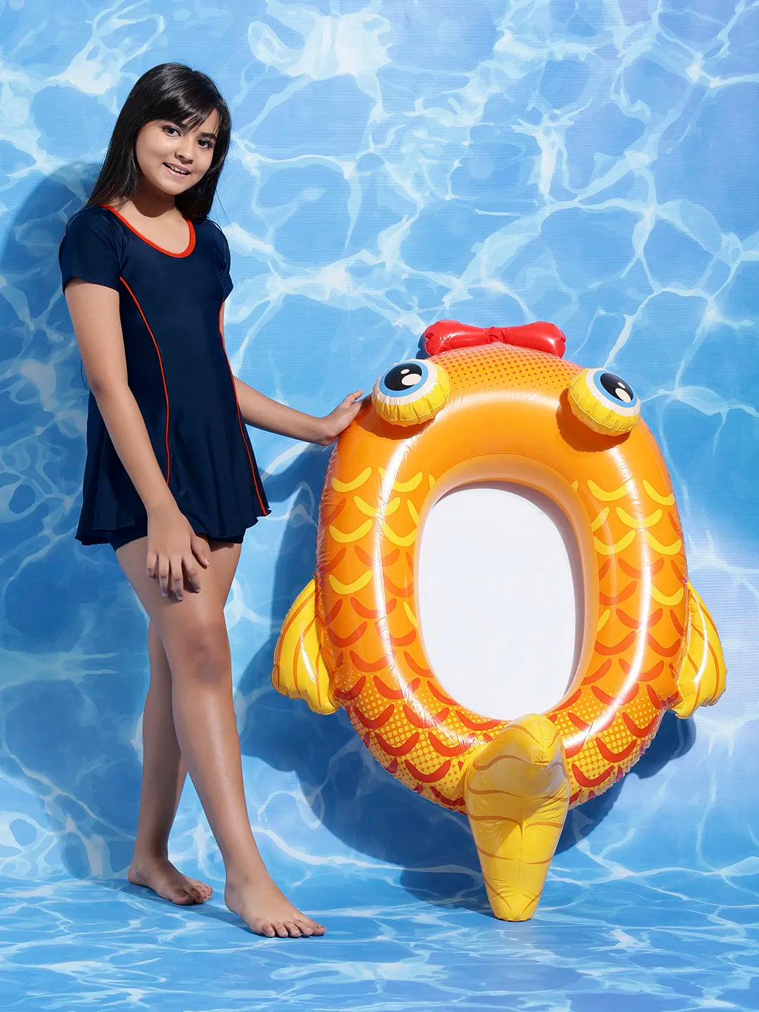 Girls' Aqua Arc A-Line Swimdress