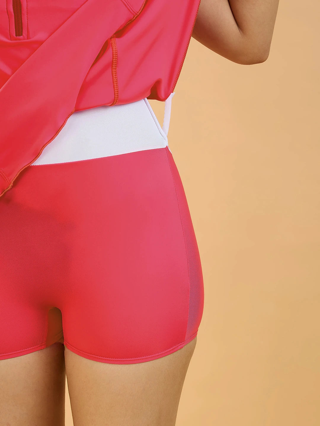 Women's Solid Water Sport Swimdress with Front Zip