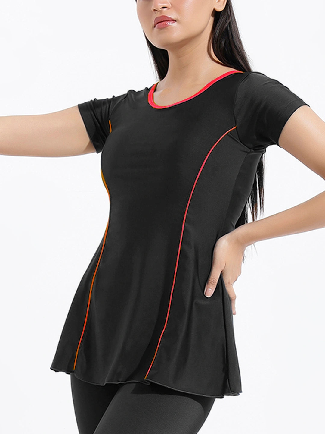 Women's Aqua Piping Swimdress