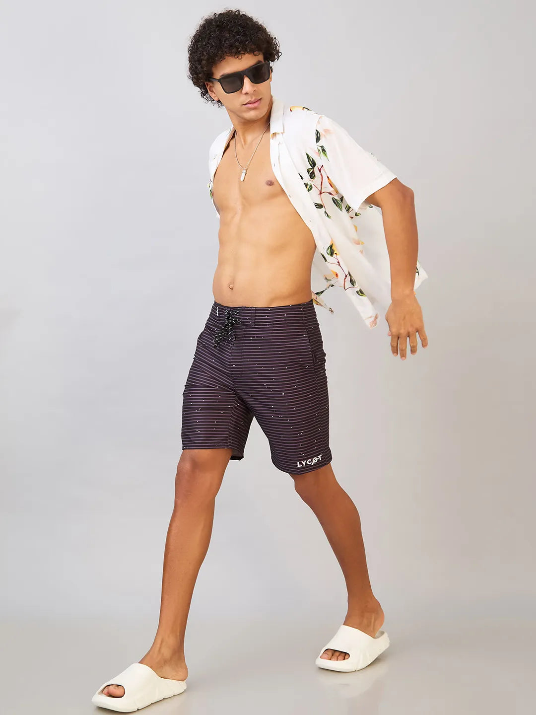 Men's Mocha Drizzle Beach Shorts