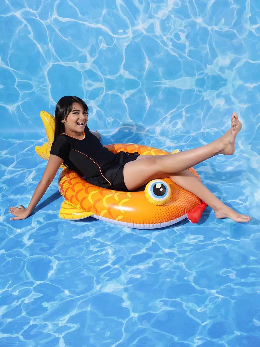 Girls' Aqua Arc A-Line Swimdress