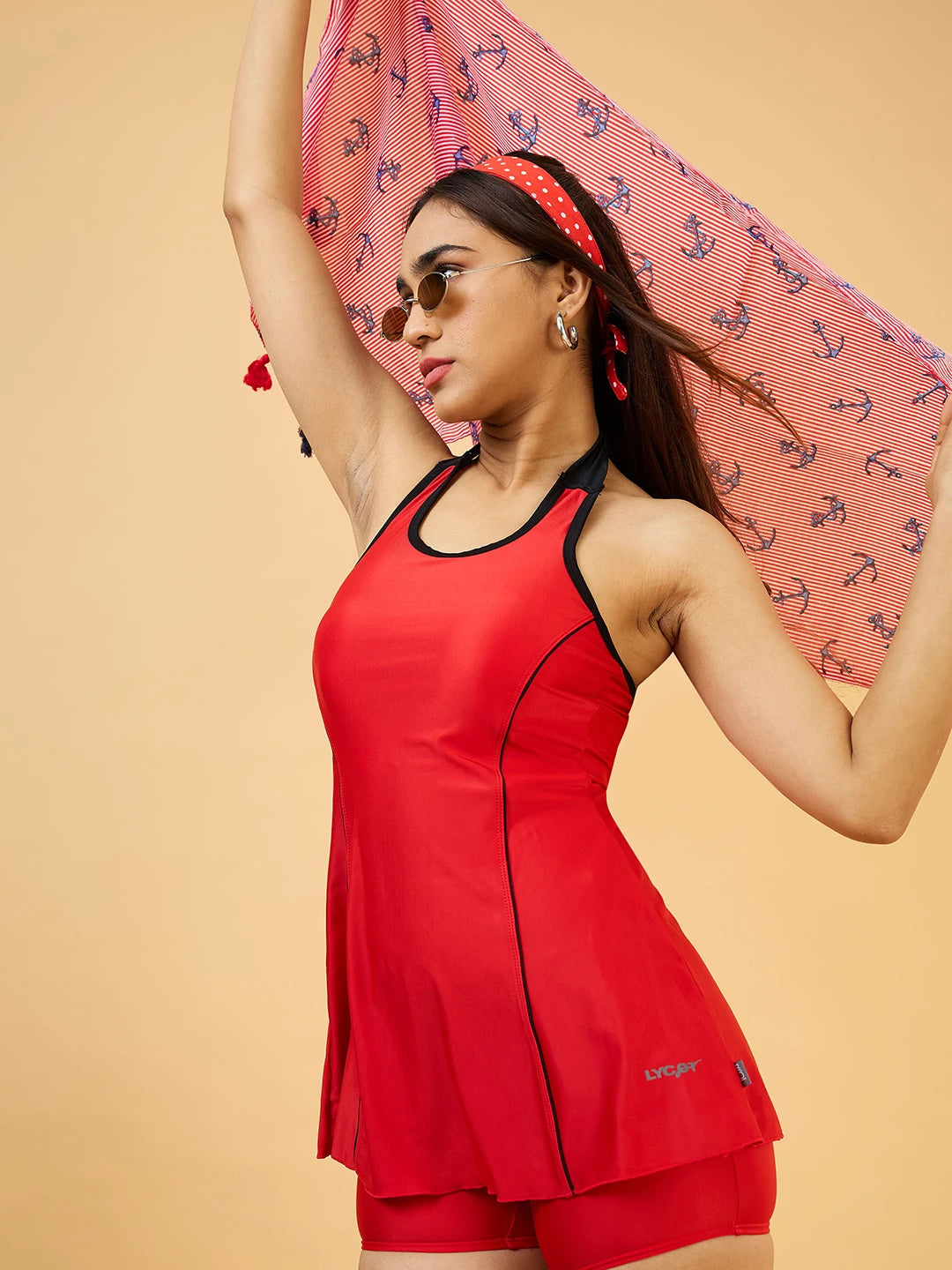 Women's Aqua Accents Halterneck Swimdress